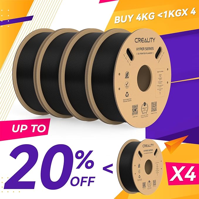 Creality Hyper PLA Filament 1.75mm, 30-600mm/s High Speed 3D Printer Filament - Image 2