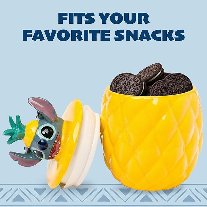 Silver Buffalo Disney Lilo and Stitch Pineapple Tropical 3D Sculpted Ceramic - Image 4
