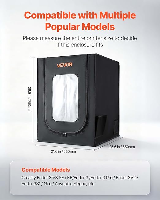VEVOR 3D Printer Enclosure, Dustproof Waterproof Oxford Cloth 3D Printer Tent - Image 3