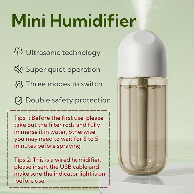 Portable Small Humidifier Dual Nozzle - Image 2