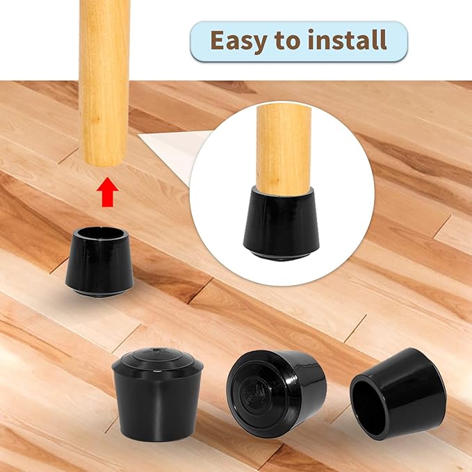 Flyshop 1-1/4", 32 mm Chair Leg Caps Furniture Table Covers Floor Protectors - Image 6