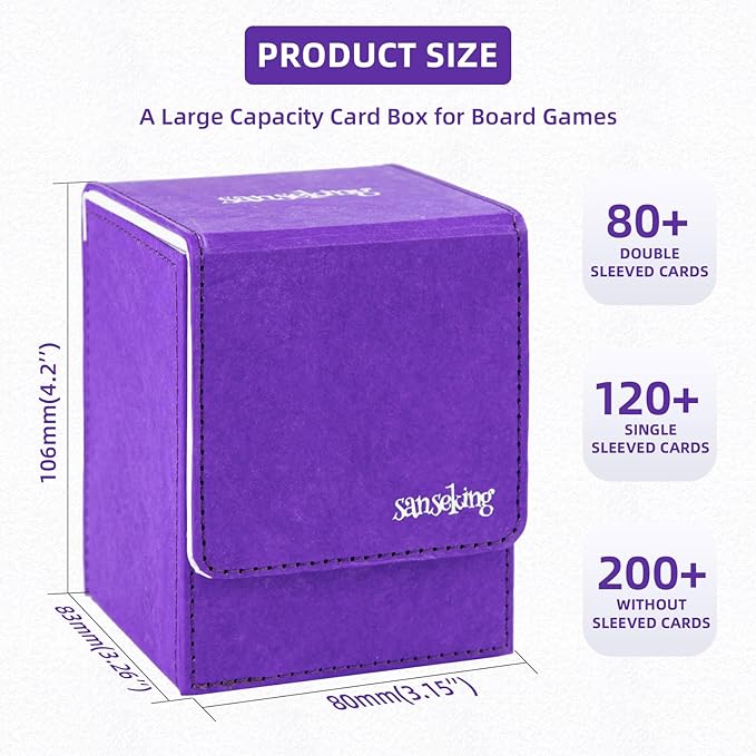 Magic Card Deck Box for MTG Single Deck Card Box fits 100+ TCG Sleeved Cards - Image 2