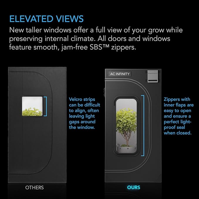 AC Infinity CLOUDLAB 632, Advance Grow Tent 3x2, Thickest 1" Poles, 2000D Mylar - Image 4