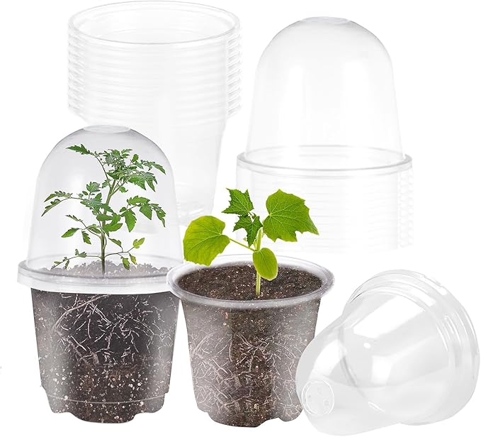 JOPY 30 Pack 4 Inch Plastic Nursery Pots by JOPY