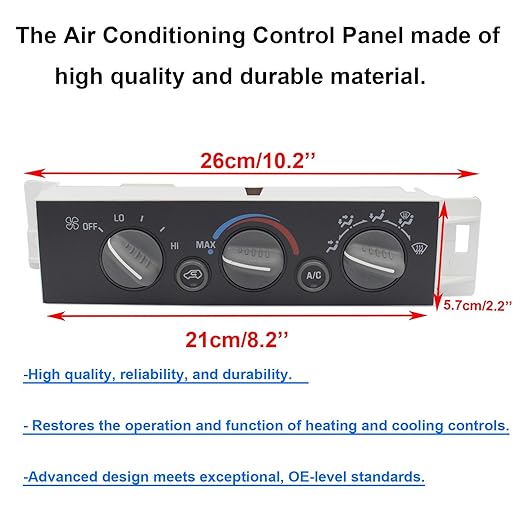 9378815 15-72548 599-007 AC Heater Control Panel Climate Control Module Switch - Image 4