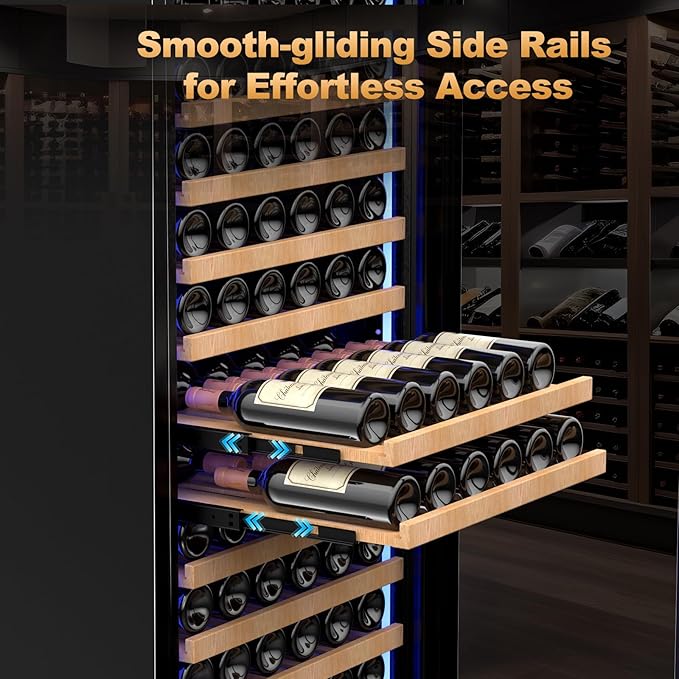 24 Inch Wine Cooler Refrigerator, 179 Bottles Wine Fridge Large Capacity - Image 7