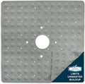 SlipX Solutions Square Natural Rubber Shower Stall Mat, 21” x 21”, Non Slip by SlipXSolutions