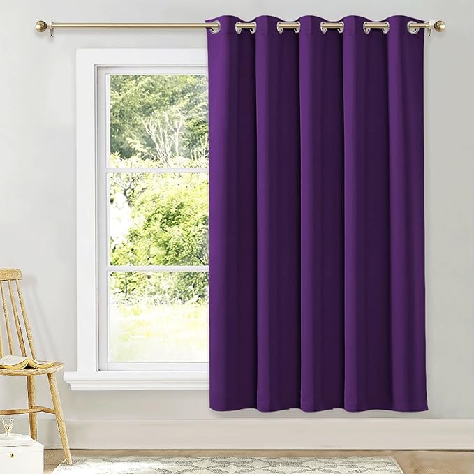 NICETOWN Blackout Wide Blinds for Sliding Door, Royal Purple, W70 x L72 by NICETOWN