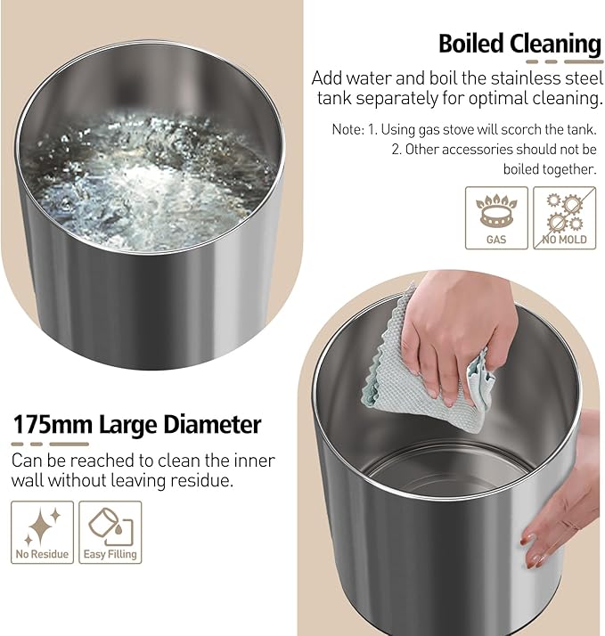 Stainless Steel Humidifier, 4L Ultrasonic Cool Mist Humidifiers - Image 5