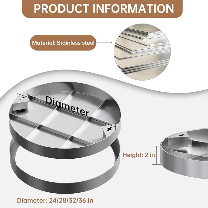 24 inch Stainless Steel Round Invisible Manhole Cover | Embedded Septic Tank - Image 2
