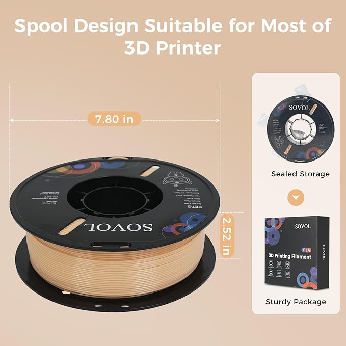 Sovol 3D Printer PETG Filament 1.75mm 1KG, High Precision, Strong Toughness - Image 8