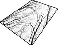 Broadloom Black Branches Printing Patterns Anti-Slip Backing Area Rugs Stain by Snarena