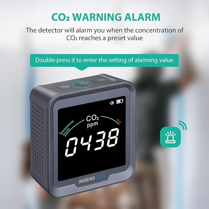 INKBIRDPLUS Indoor CO2 Detector, Air Quality Monitor, Tester - Image 4