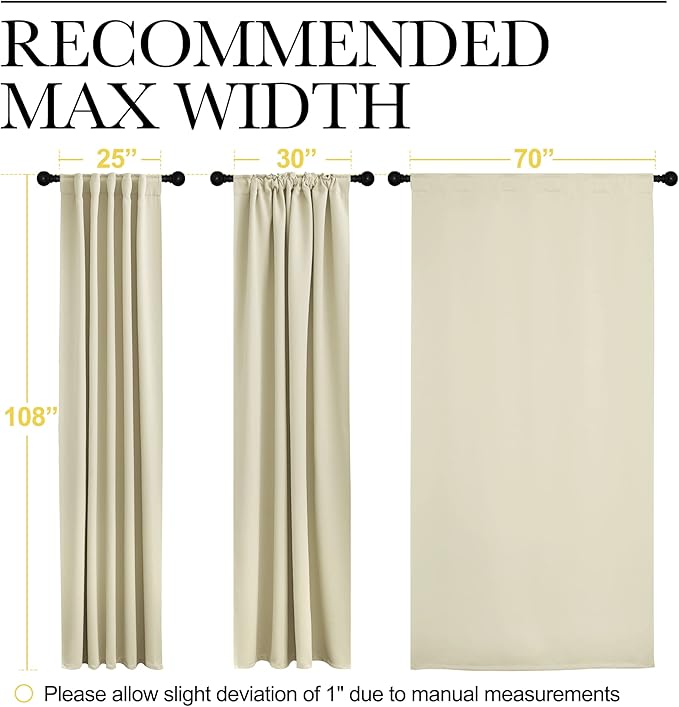 NICETOWN Extra Long and Wide Room Darkening Curtains - Image 7