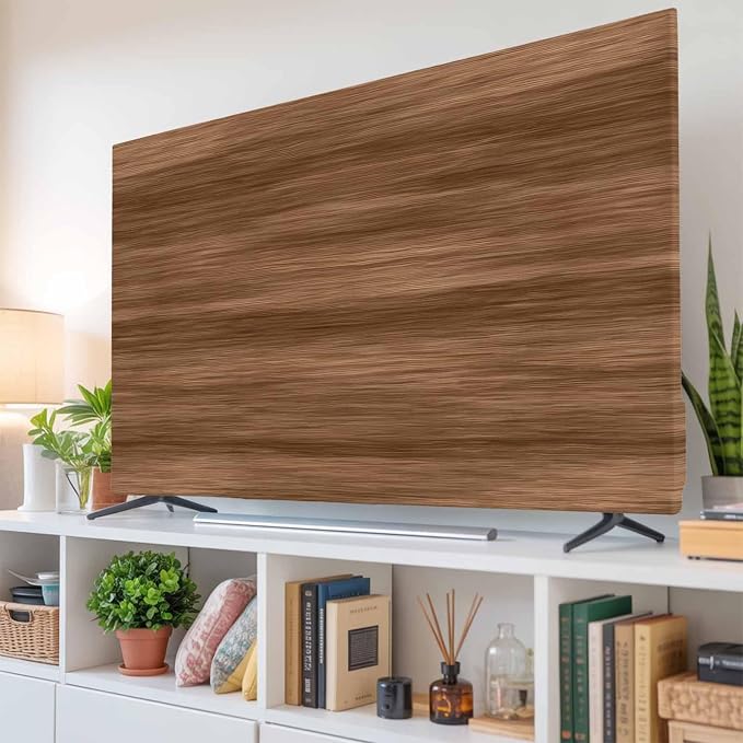Farmhouse Wood Grain Retro Indoor TV Cover, Elastic TV Screen Protector Farm - Image 6