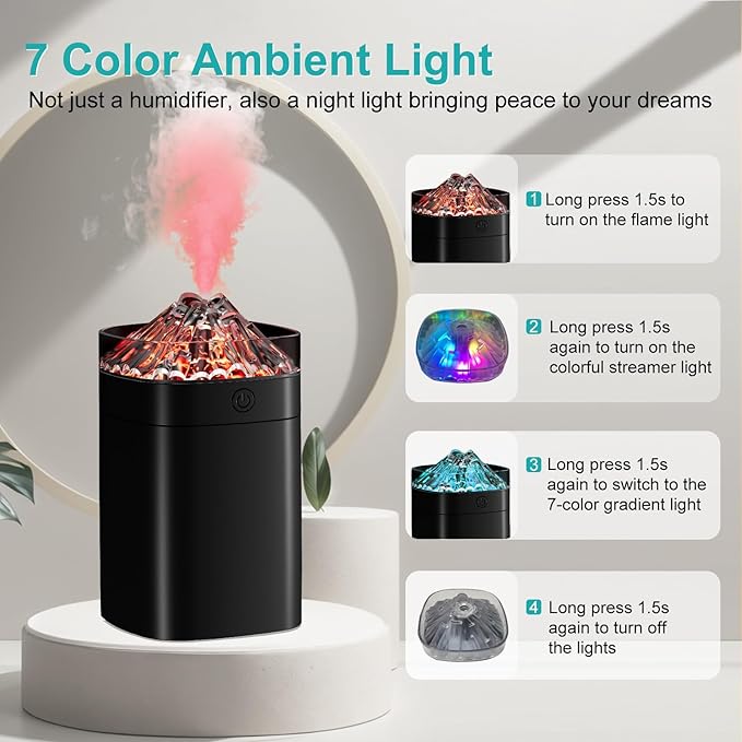 Portable Mini Humidifier, 400ml Small Humidifier - Image 4