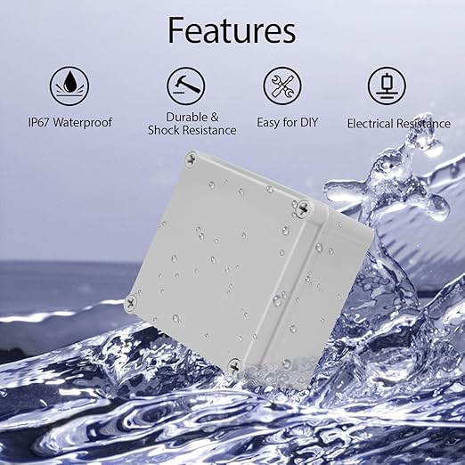 Junction Box，4.9"x 4.9"x 3" Outdoor Electrical Box - Image 5