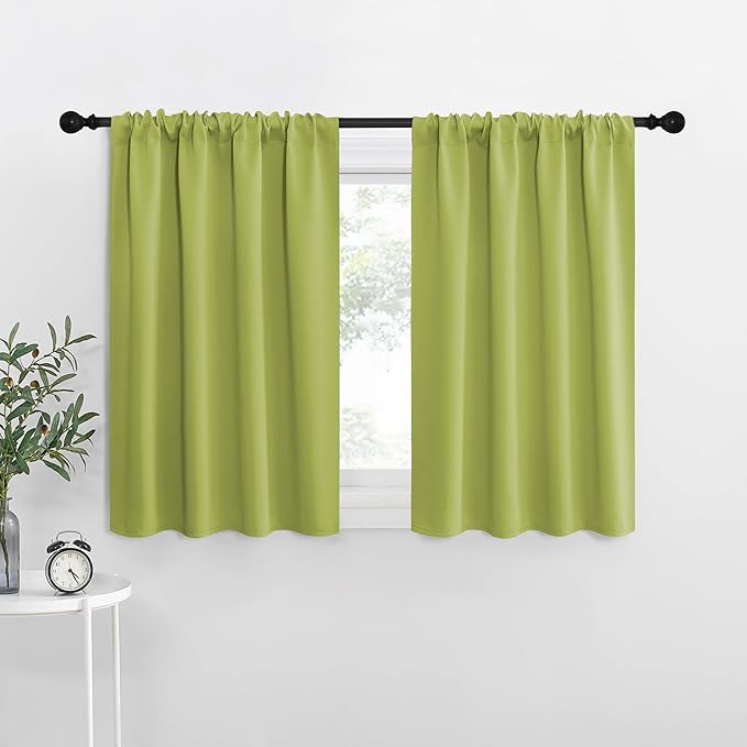 NICETOWN Blackout Curtains for Living Curtains, Fresh Green, 2 Panels, 29 by 30 by NICETOWN