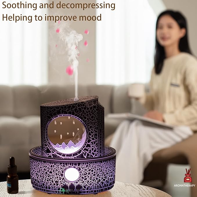 Aromatherapy Humidifier for Sleep Relaxation, Raindrop Humidifiers, - Image 3