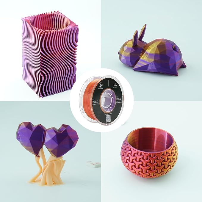 PLA 3D Printer Filament, Triple Color Silk PLA Filament, Dimensional Accuracy - Image 2