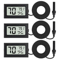 3Pcs Fahrenheit Thermometer Hygrometer Mini Digital by Unknown