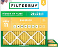 Filterbuy 21x21x1 Air Filter MERV 11 Superior Pet & Allergy Defense, by Filterbuy