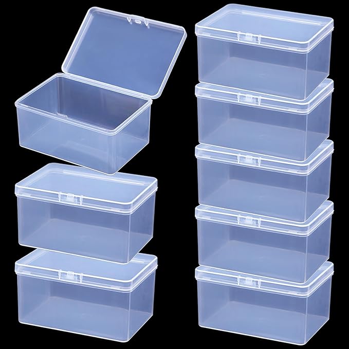 8Pcs Clear Playing Deck Card Storage Box Plastic Card Boxes Playing Card Boxs by Unknown