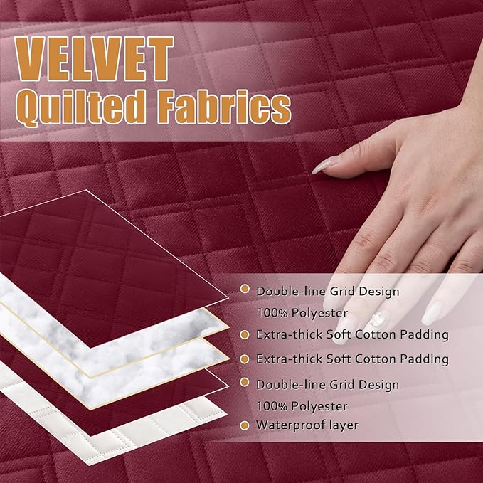 Arfntevss Waterproof Sectional Couch Covers L Shape Washable Velvet Sofa Cover - Image 3