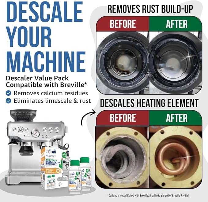 Breville Compatible Descaling Solution. 2 Bottles of Descaler Solution. - Image 2