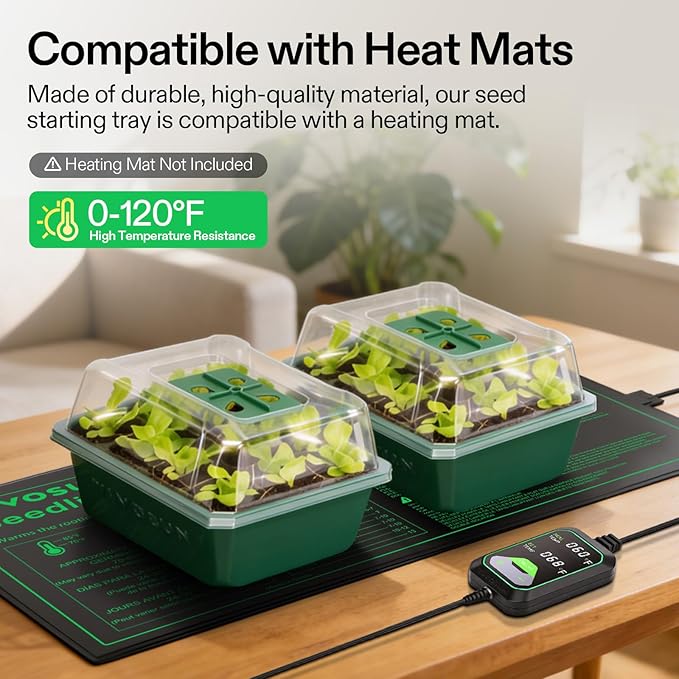 VIVOSUN 12-Pack Seed Starter Trays, 144-Cell Seed Starter Kit - Image 8