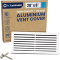 20x8 Inch Air Return Vent Cover Decorative – Premium Aluminum AC Vent Cover by LAMINAIRE