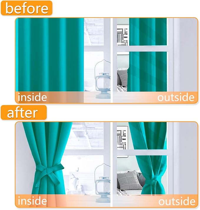 Hiasan Blackout Curtains for Bedroom, 60 x 84 Inches Long - Image 5