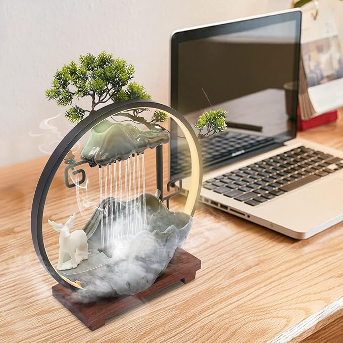 15In Water Fountains Indoor Tabletop Waterfall Humidifier - Image 7