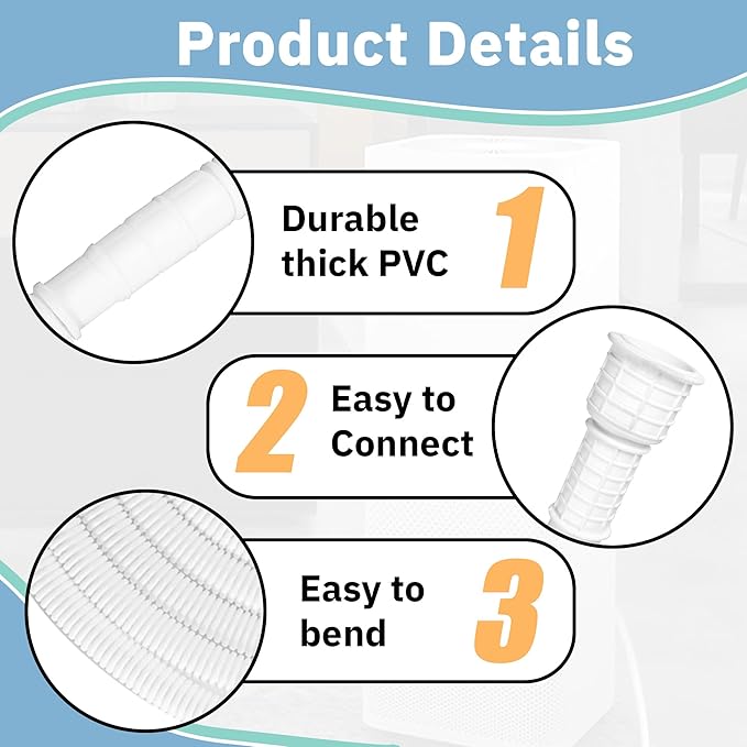 10 Ft Portable Dehumidifier Drain Hose | Universal Replacement Hose Kit - Image 4