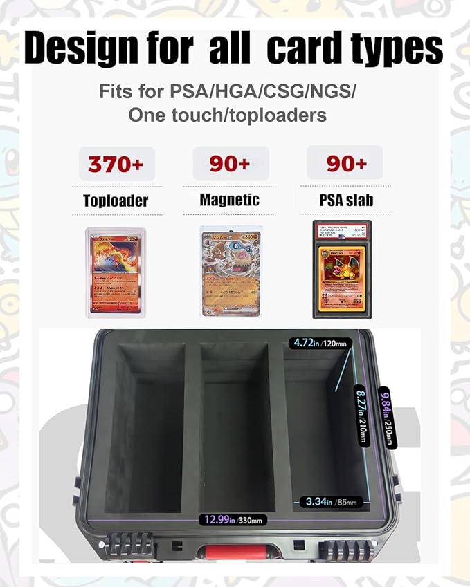 QINGUANG Graded Card Storage Box, Trading Card Case - Image 2