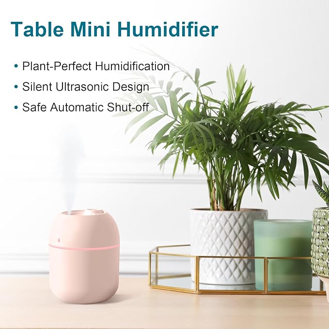 Portable Small Humidifier, USB Personal Desktop Humidifier - Image 2