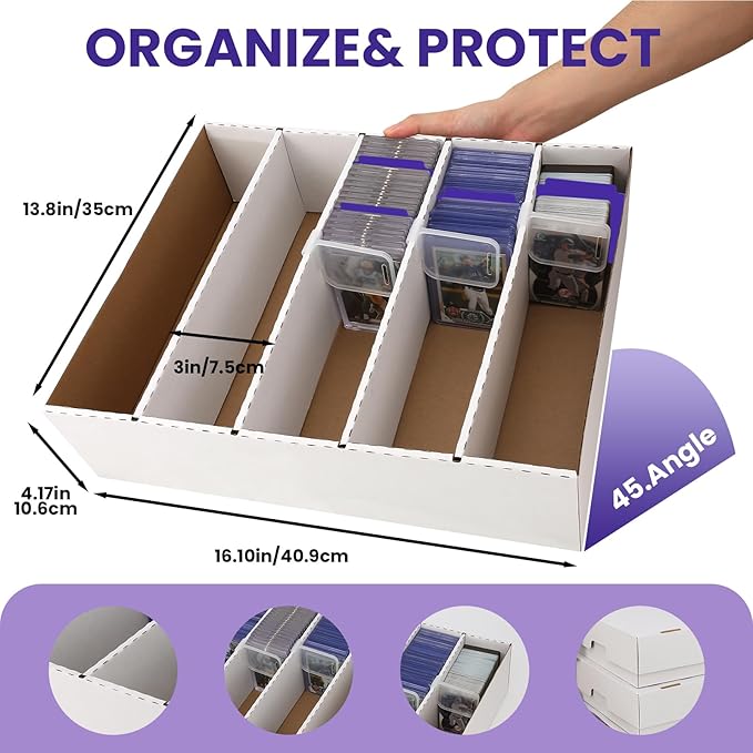 Trading Card Storage Box Large-Capacity, Card Case–Holds 3940 Cards, Includes - Image 3