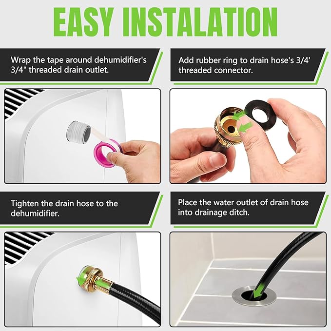 Drain Hose for Dehumidifier Indoor 26FT Dehumidifier Drain Hose - Image 5