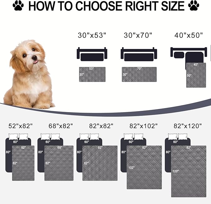 Smiry Waterproof Dog Blanket, 68x82 Inch Soft Pet Bed Cover Reversible - Image 6