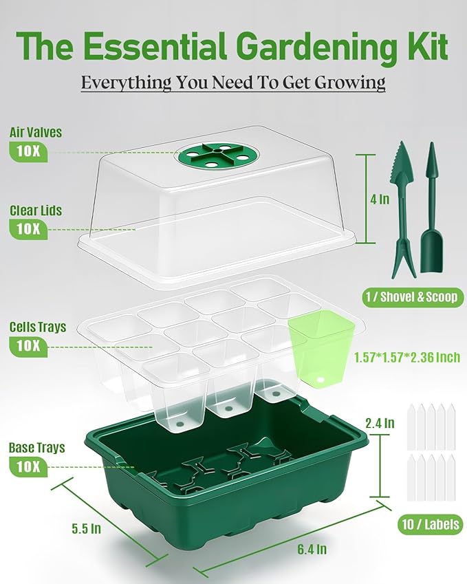 joyhalo 10 Packs Seed Starter Tray - Image 6