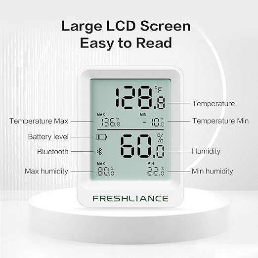 Freshliance Bluetooth Temperature Humidity Data Logger Recorder, Refrigerator - Image 7