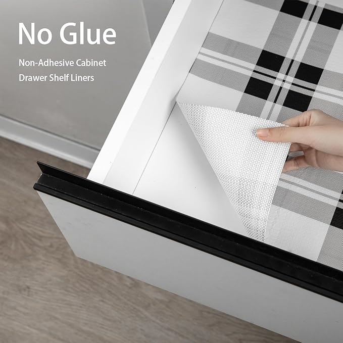Drawer Shelf Liner for Kitchen Cabinets, Non Adhesive Slip Resistant Shelf - Image 3