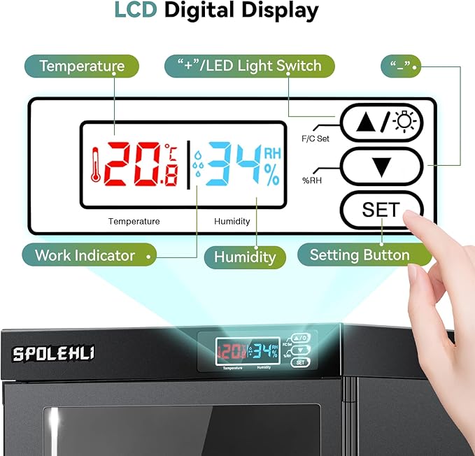 Dry Cabinet Camera Digital Control Dehumidifier 35L Electronic Dry Box - Image 4