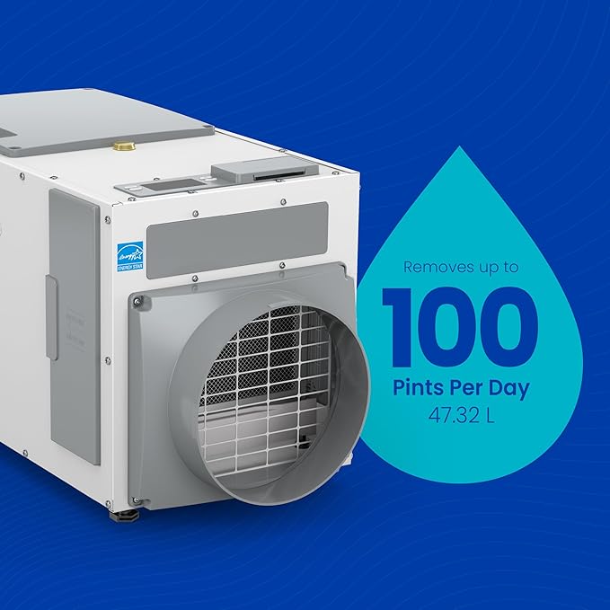 AprilAire E100 Pro 100-Pint Whole-House Dehumidifier + Model 76 Wall Mount - Image 10