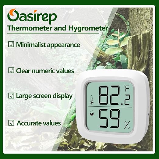 4-Pack Reptile Thermometer and Hygrometer – Digital LCD Temp & Humidity Meter - Image 3