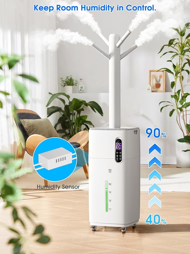 26L/5.7Gal Humidifier Large Room 3000 ft², Supersized Cool Mist, 38H Quiet - Image 5
