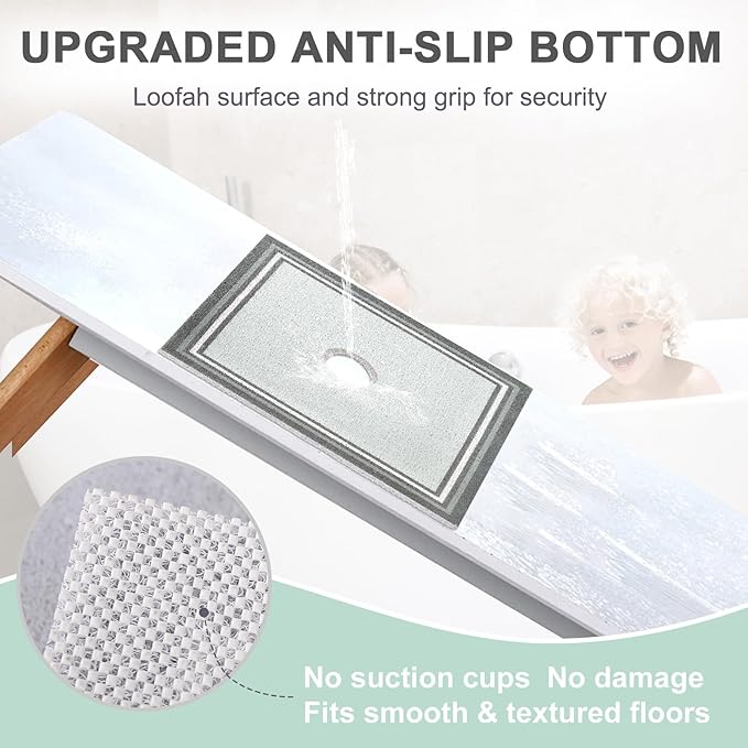 Square Shower Mat Non Slip: 24x24 Inch Extra Large Shower Mats - Image 2
