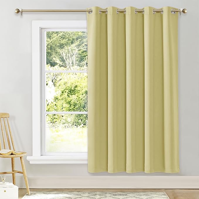 NICETOWN Blackout Wide Blinds for Sliding Door, Paler Yellow, W70 x L72 by NICETOWN