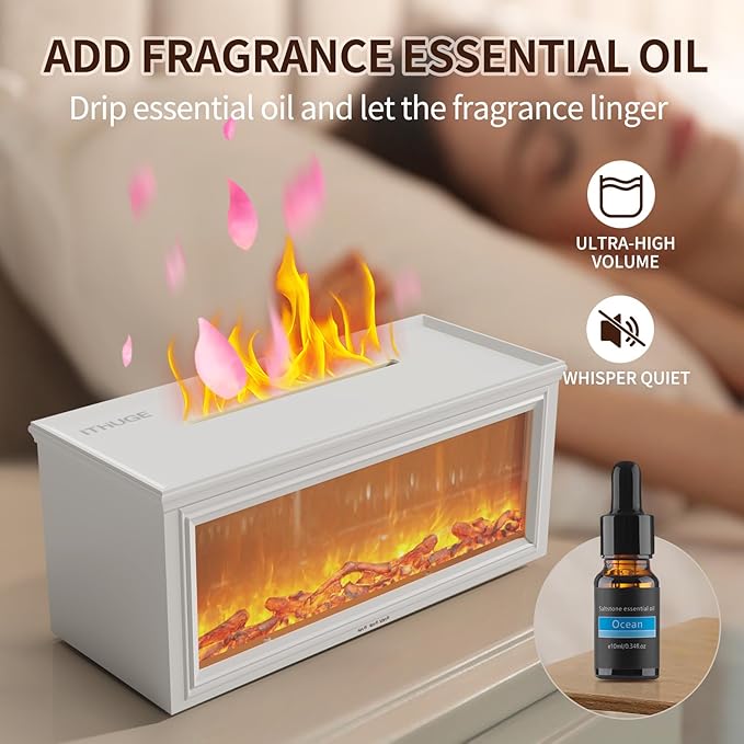 Flame Effect Essential Oil Diffuser - 280ML Ultrasonic Aromatherapy Diffuser - Image 6