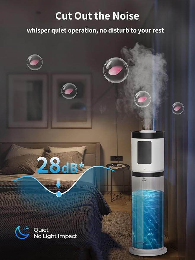 8L Humidifiers for Bedroom, 30dB Quiet, 500ft² Coverage, 60H Runtime, Top Fill - Image 5